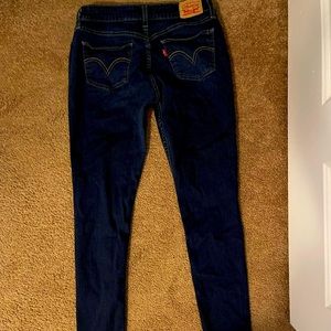 Woman’s skinny jeans, slightly stone-washed